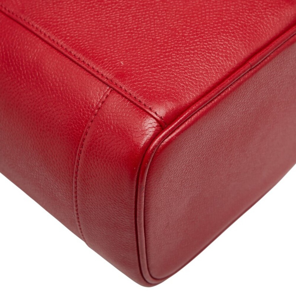CHANEL Red Caviar Leather Logo Vanity Bag - Picture 6 of 14